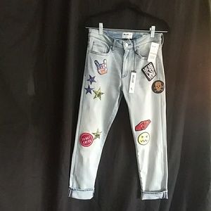 Super cute patchwork jeans